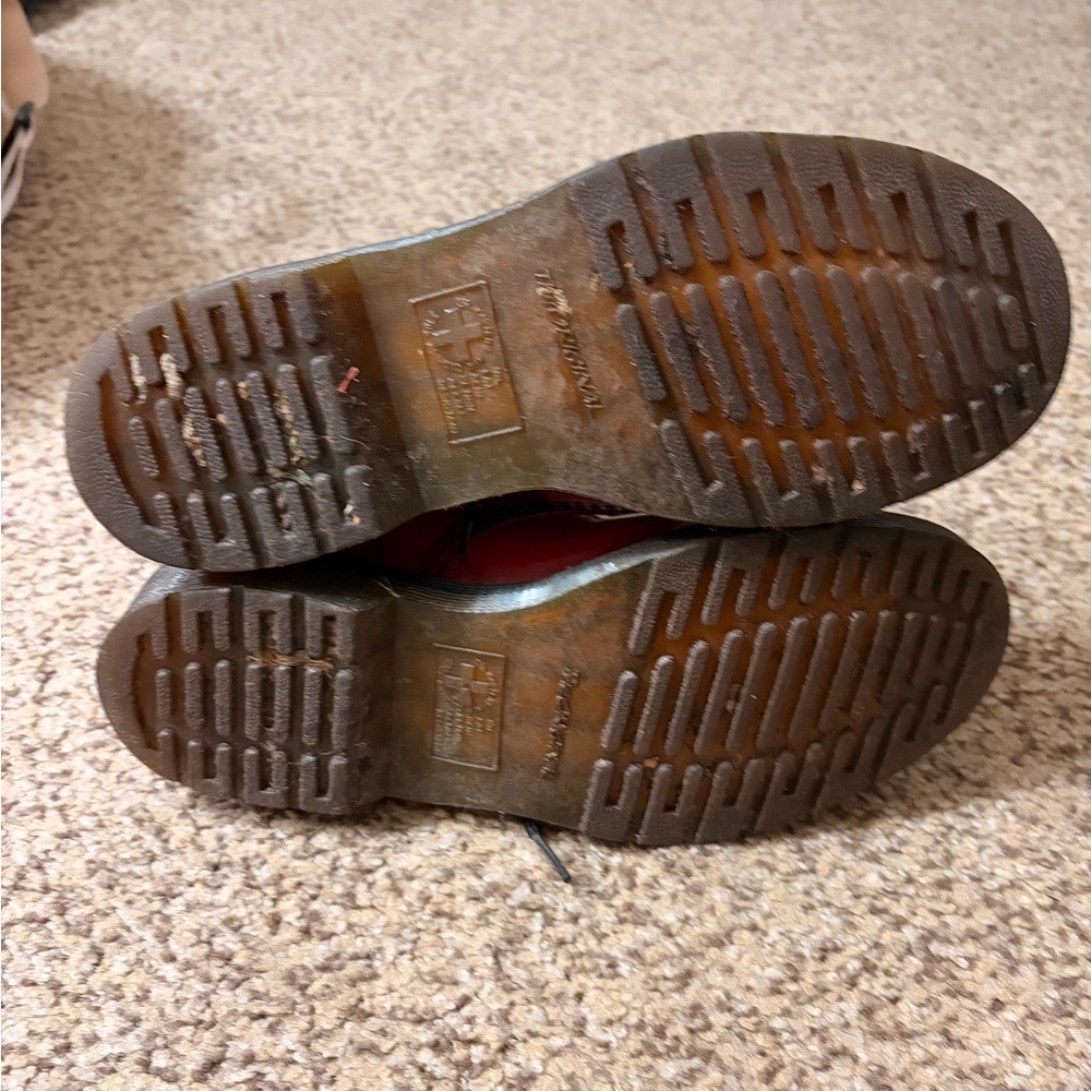 Dr. Martens Red Patent Leather Boots - Picture 8 of 8